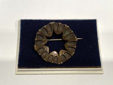 Vtg Juhls Frank Silver Gallery Norway Brooch  Modernistic Duck Feet Copper picture