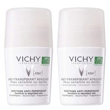 Vichy 48H Anti-Perspirant Deodorant Sensitive Skin Roll-on 2 x 50ml NEW, FRESH picture