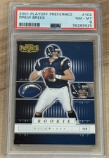 2001 Playoff Preferred Rookie /1100 Drew Brees #102 PSA 8 Rookie RC HOF picture