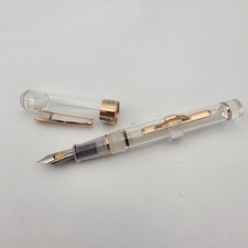 Conklin Limited Edition Mark Twain Demo Rose Gold Crescent Medium Fountain Pen picture