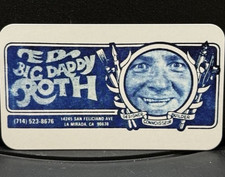 VRHTF VTG NHRA RARE FAMOUS CRAZY ED BIG DADDY ROTH LA MIRADA CA BUSINESS CARD picture
