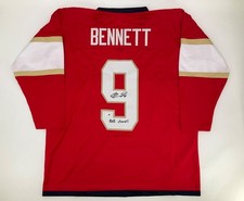 SAM BENNETT FLORIDA PANTHERS 25’ SC SIGNED CUSTOM JERSEY JSA WITNESS COA W/INSC picture