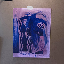 Oil Painting On Paper Original Abstract Expressionism Sold By Artist picture