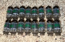 Pair (2) vintage 1960s Sylvania Baldwin 12AU7A vacuum tubes - TV-7 test as NOS picture