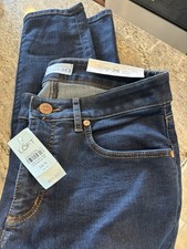Loft Womens Curvy Skinny Jeans Dk Blue Stretch  Petites 6P 28P NWT picture