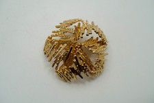Vintage Grosse Germany 1966 Gold Tone Abstract Ribbon Dior Brooch 3.8cm JB48 picture
