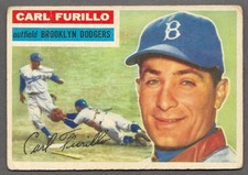 1956 Topps #190 Carl Furillo Dodgers GB Gray Back CENTERED  picture