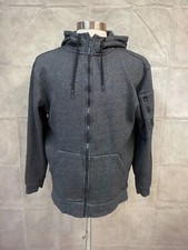CSG. Men's Gray Speckled Zipper Front Hooded Jacket Size L Large picture