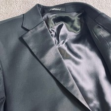 Brioni Tuxedo Dinner Jacket Men's 42R 52 Black Wool Satin Lapel Made Italy picture