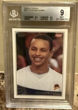 2009-10 Topps Stephen Curry Rookie RC #321 Warriors BGS 9 (2 Subs of 9.5) picture