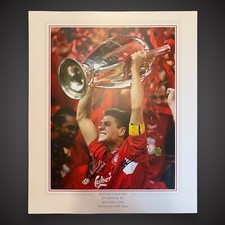 Steven Gerrard Giant 24x20 Signed  Liverpool Pic  2005 Champions League Win  £99 picture
