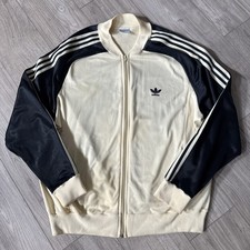 Adidas ATP Keyrolan 1980s tennis beige made in USA track top jacket vintage XL picture