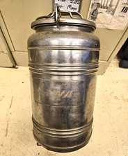TWA Vintage Metal Thermos Canister Bag w/ Handle & Latch Lid picture