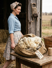 30LB Wool / Spinning Felting Natural Corriedale Sheep / Lamb Fiber Raw picture