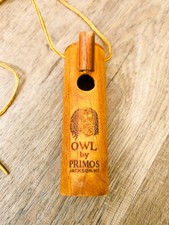 Vintage Primos Owl Call Wood Turkey Locator Hooter Jackson MS w/ Lanyard picture