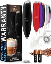 Zulay Kitchen Milk Frother Handheld Electric Whisk – Frother Wand, Black picture