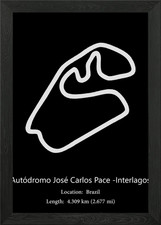 Autodromo Interlagos Framed Wall Art Poster Canvas Print Picture picture