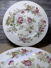 FOUR Wedgwood Charnwood 10-3/4” Dinner Plates Vintage English Floral Butterfly picture