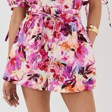 NWT Ulla Johnson ROWAN Shorts Pink Azalea Cotton Bohemian Summer Travel Party 2 picture