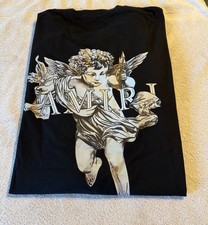 AMIRI Men’s XL BLack Cherub Short Sleeve Cotton Tee Shirt picture