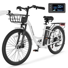 EOYOBIKE 350W 24in/26in Step-Through Electric Bike Removable Battery,City E-Bike picture
