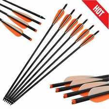 6/12 Pcs 16-22'' Archery Crossbow Bolts Carbon Shaft Arrows for Hunting Shooting picture