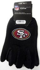 NWT NFL San Francisco 49ers No Slip Gripper Utility Work Gloves W/ 3D Team Logo picture