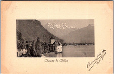 Antique Chateau de Chillon Real Photo Mounted Postcard Montreux [AA] picture