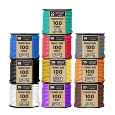 20 Gauge Primary Automotive Wire Assortment - 10 Roll Assortment Pack - 100 Ft picture