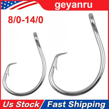 50/100PCS Tuna Circle Fishing Hook Stainless Steel Big Game Saltwater Hook picture