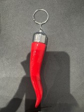 Large Italian Horn Keychain Italian Cornicello 7in picture