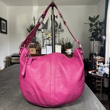Vintage Y2K Coach Soho 3651 Pink Leather Hobo Shoulder Bag 2004 picture