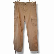 NWT Tory Burch Cargo Pants Drawstring Cuffs Italian Khaki Size 30 Waist picture