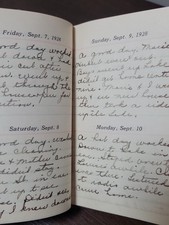 2 1928/29 Young Woman Motorcycle Rides Diary Handwritten New York Antique picture
