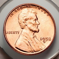 1958-D From OBW Prime Red Gem Lincoln Wheat Cent Fast Shipping picture