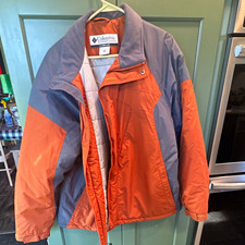 Vtg Columbia Sportswear Winter Ski Parka Jacket Mens XL Brown Orange SM5307 picture