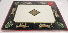 RARE Lynn Chase Designs Jaguar Jungle Placemats Set of Four Pimpernel Vintage picture