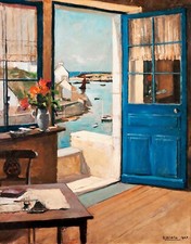 Raymond Wintz: The Blue Door 22x30 Archival Quality Fine Art Print picture