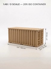 1:48 Scale 20ft Container Functional Doors | O Scale with Opening Doors | Colors picture
