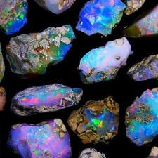 Natural Australian Opal Rough Gemstone Lot, Multi-Color, 200 Ct picture