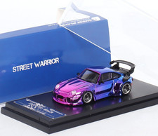 Street Warrior 1/64 Porsche 911 RWB 993 Gradient Purple Diecast Car Model picture