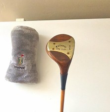 Vintage Callaway Hickory Stick 1-Wood Driver 10° Wood Shaft/Head RH + Headcover picture