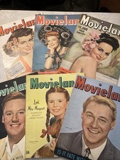 Lot Of 6 - 1944 Movieland magazines - Golden Age of Hollywood Fan Mags picture