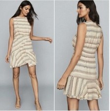 NEW, Reiss Andrina Spot Ruffle Mini Dress Size 10 #MD2273 picture