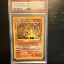 Charizard 4/102 Base Set Holo Rare PSA 5 Graded 1999 English Pokemon TCG picture