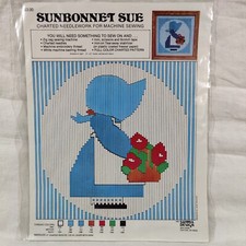SUNBONNET SURE Charted Needlework Card For Machine Sewing 1985 Vtg SUMMA DESIGN picture