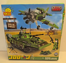 OPEN BOX COBI SPECIAL FORCES SMALL ARMY 2411 GREEN TANK MILITARY PLANE MARINES picture