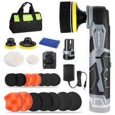 WORKPRO 12V Cordless Mini Buffer Polisher 5  Speed 3000 RPM for Waxing Polishing picture