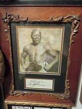 Boxing Original 1910 Jack Johnson Photo ( PSA) & Autograph in Mint Condition. picture