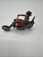 VTG 1971 Hot Wheels Redline RRRumblers Mean machine motorcycle Brown hat rider  picture